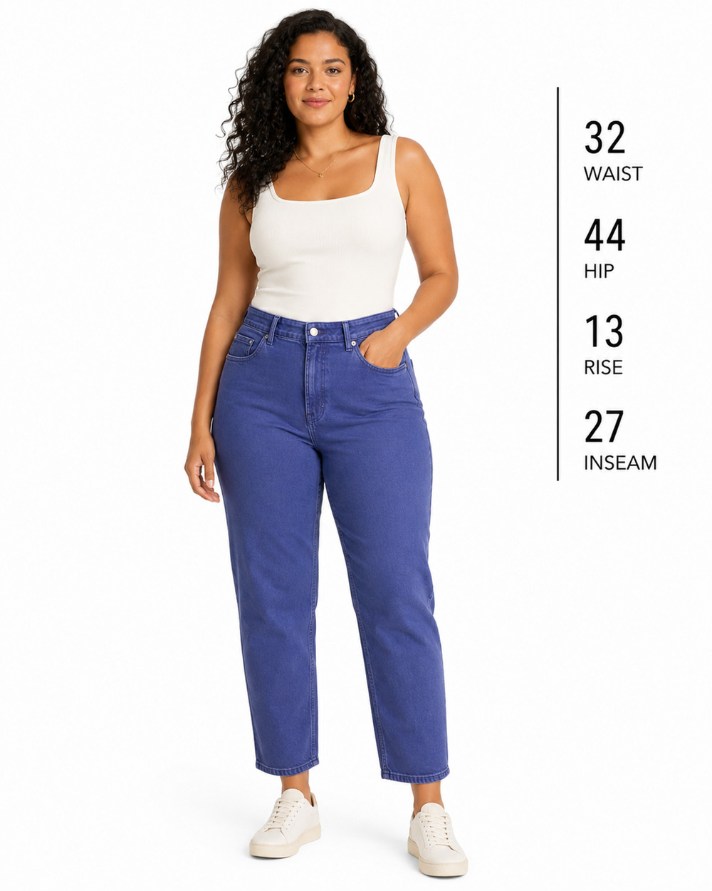 Everlane The Way High Curvy Jeans Organic Cotton Violet Ankle Tapered sz 32